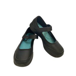 Skechers youth size 3.5 Black Mary Jane Adjustable Strap memory Insoles shoes